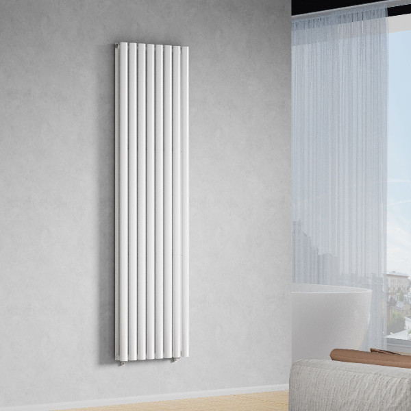 NAVIN Stahlröhrenheizkörper Ellipse Double 480x1800 weiß, wassergeführt