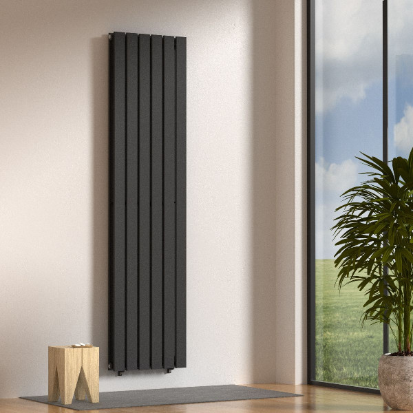 NAVIN Stahlröhrenheizkörper Largo Double 456x1800 schwarz, wassergeführt