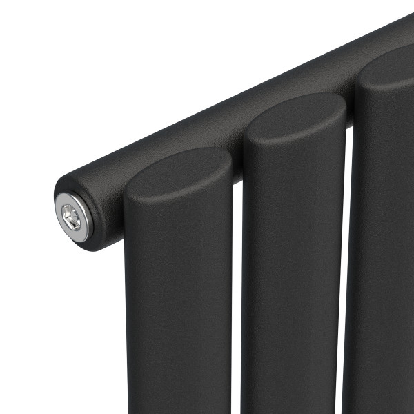 NAVIN Stahlröhrenheizkörper Ellipse 480x1800 schwarz, wassergeführt