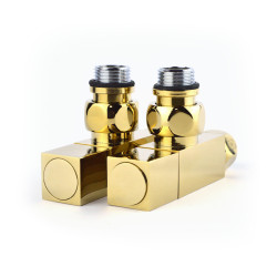 Raftek Heizkörperventil Quadro 1/2'x1/2', gold