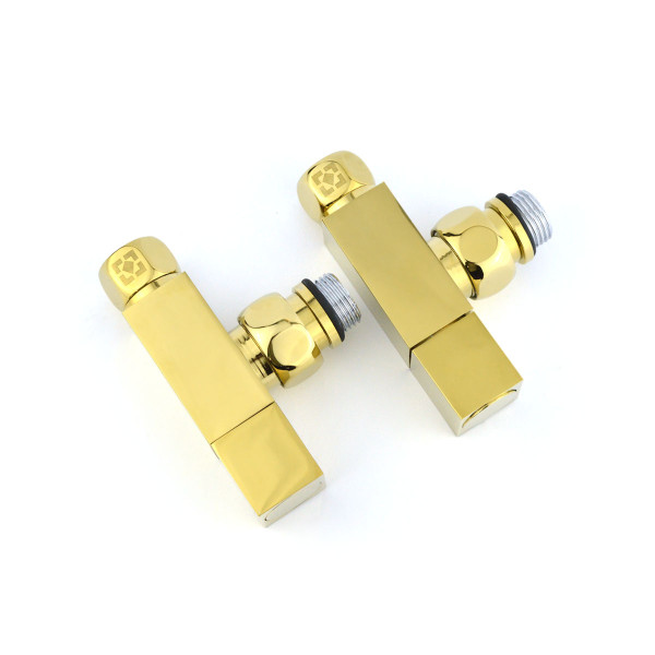 Raftek Heizkörperventil Quadro 1/2'x1/2', gold
