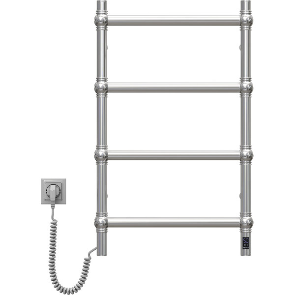 Elektrischer Handtuchheizkörper Navin Retro 500x800 Edelstahl mit Kabelausgang links