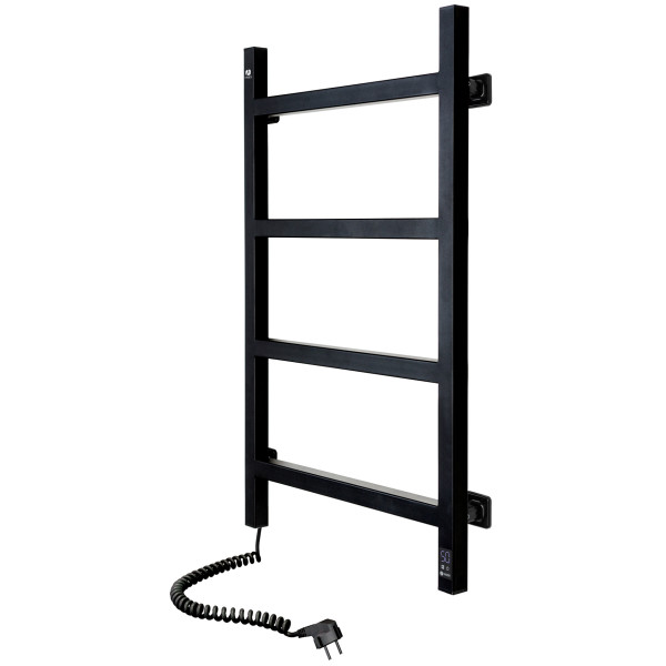 Elektrischer Badheizkörper Navin Nordic 500x800 Sensor, Schwarz, links, Timer