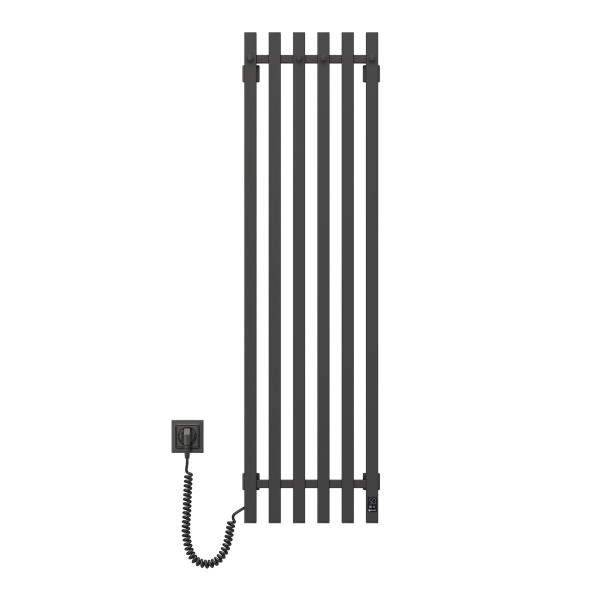 Navin Elektrischer Handtuchheizkörper Levante 330x1200 schwarz links