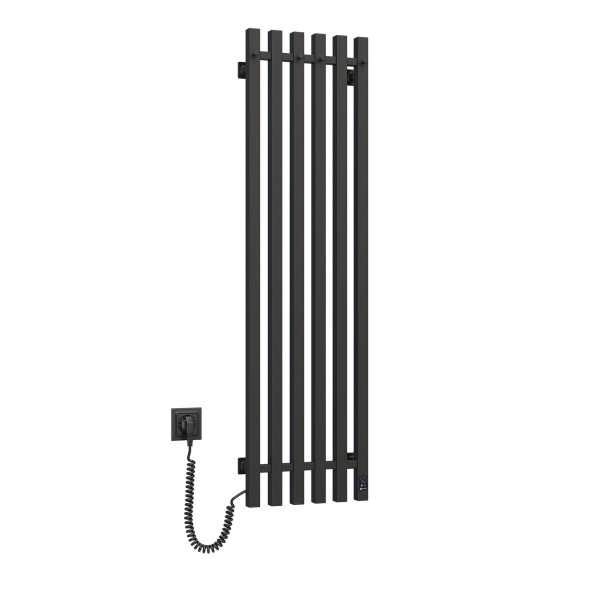 Navin Elektrischer Handtuchheizkörper Levante 330x1200 schwarz links