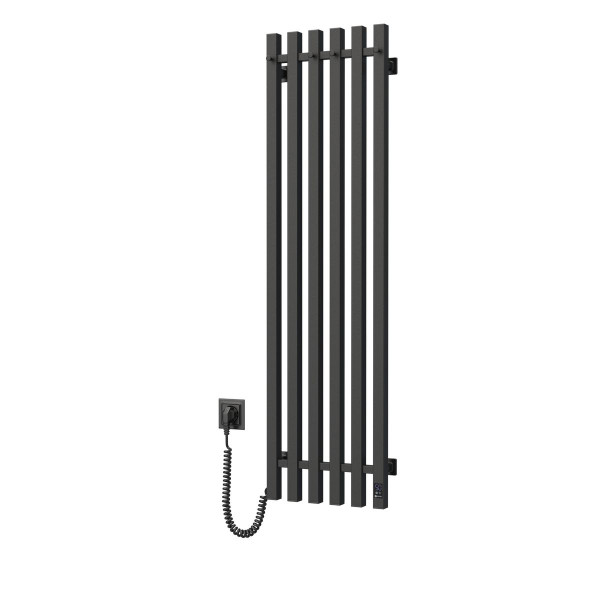 Navin Elektrischer Handtuchheizkörper Levante 330x1200 schwarz links