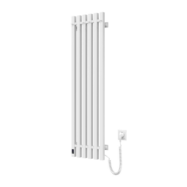 Elektrischer Handtuchheizkörper Navin Levante 330x1200 weiß mit Kabelausgang rechts