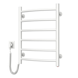 Elektrischer Handtuchheizkörper Camellia 480x600 Weiß links