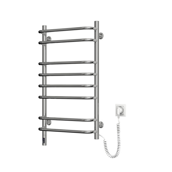 Edelstahl Handtuchheizkörper SYMPHONIA Elektrisch 480x800 mit Kabelausgang rechts