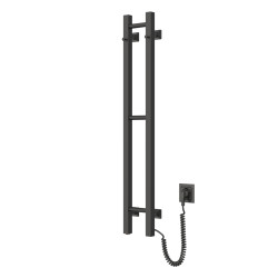 Elektrischer Handtuchheizkörper Silhouette Quadro 160x1000 Schwarz rechts