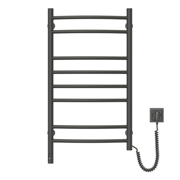 Elektrischer Badheizkörper Camellia 480x800, Sensor rechts, Timer, Schwarz Marmor
