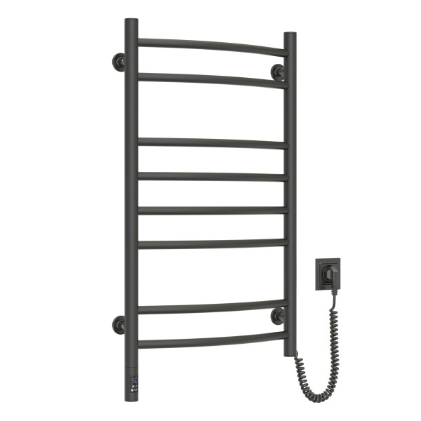Elektrischer Badheizkörper Camellia 480x800, Sensor rechts, Timer, Schwarz Marmor