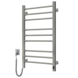 Edelstahl-Handtuchheizkörper Classic Quadro 500x800 links mit Sensor