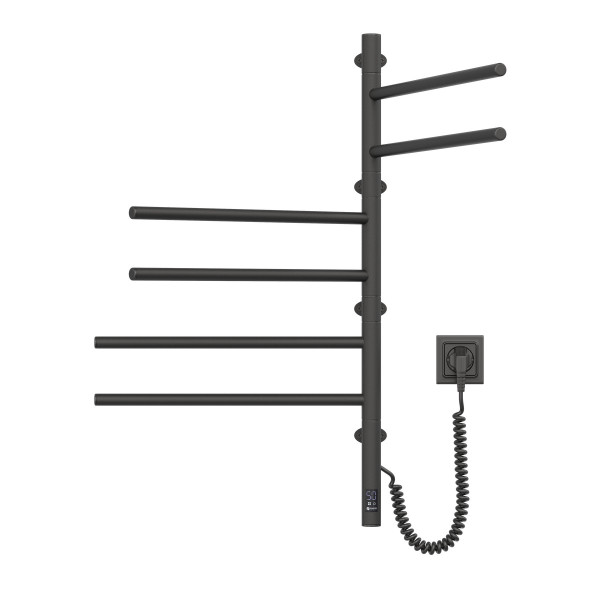 Elektrischer Handtuchheizkörper NAVIN Arabesque 480x800 Sensor Schwarz Feinstrukturiert