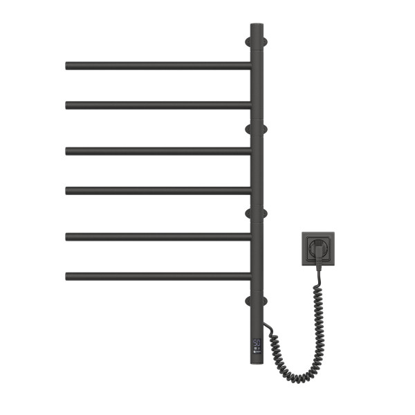 Elektrischer Handtuchheizkörper NAVIN Arabesque 480x800 Sensor Schwarz Feinstrukturiert