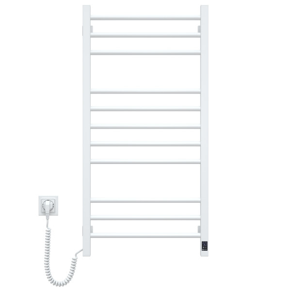 Elektrischer Badheizkörper Weiß Classic Quadro Sensor 500x1000 mit Kabelausgang links