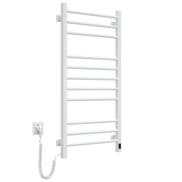 Elektrischer Badheizkörper Weiß Classic Quadro Sensor 500x1000 mit Kabelausgang links