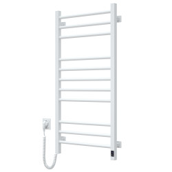 Elektrischer Handtuchheizkörper Classic Quadro Sensor 500x1000 Weiß links