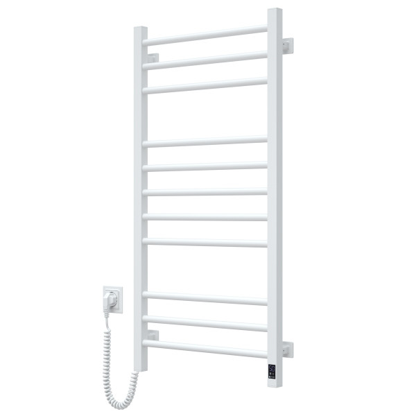 Elektrischer Badheizkörper Weiß Classic Quadro Sensor 500x1000 mit Kabelausgang links