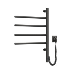 Elektrischer Handtuchheizkörper Arabesque 480x600 Schwarz mit Sensor