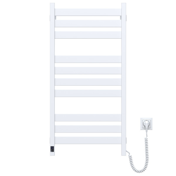 Elektrischer Badheizkörper Navin Largo 500x1000, Sensor rechts, Weiß Samt, Timer
