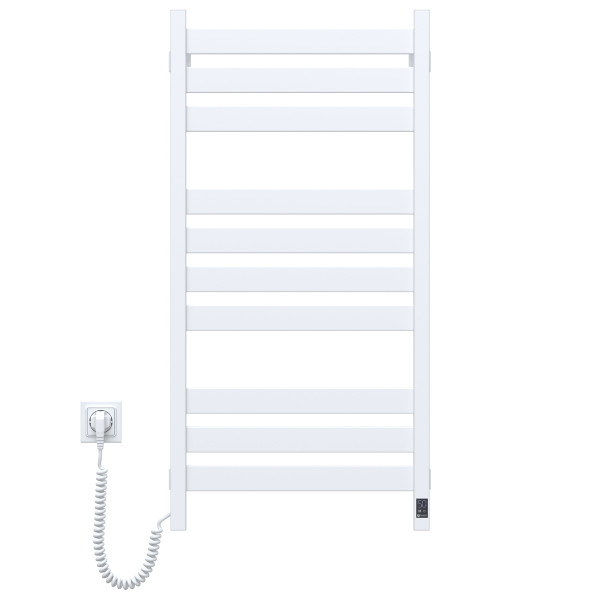 Elektrischer Badheizkörper Navin Largo 500x1000, Sensor links, weißer Samt, Timer