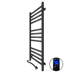 Avangard Handtuchheizkörper Schwarz 480x1200 mit Sensor links