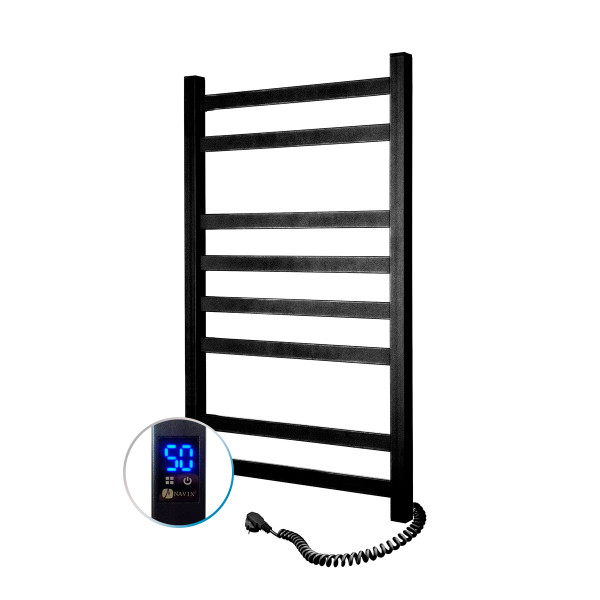 Navin Avangard Elektrischer Badheizkörper 480x800, schwarz, rechts, mit Sensor und Timer