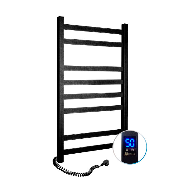 Navin Avangard Elektrischer Badheizkörper 480x800, Sensor, schwarz, links, Timer