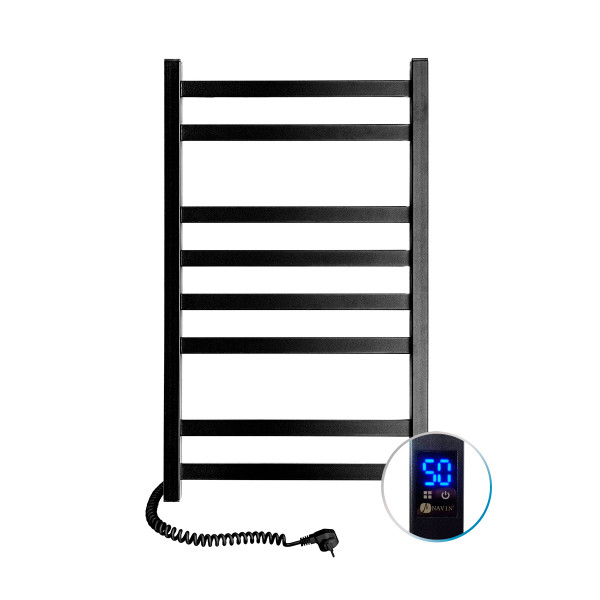 Navin Avangard Elektrischer Badheizkörper 480x800, Sensor, schwarz, links, Timer
