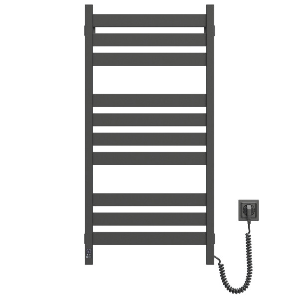 Elektrischer Badheizkörper Navin Largo 500x1000 Sensor, schwarz, rechts, Timer