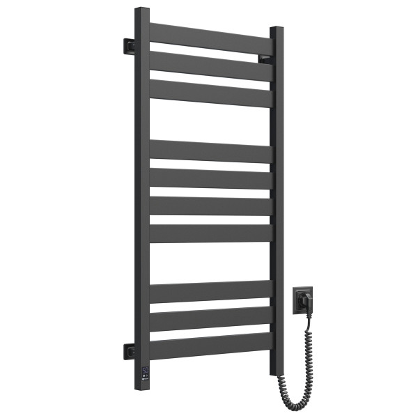 Elektrischer Badheizkörper Navin Largo 500x1000 Sensor, schwarz, rechts, Timer