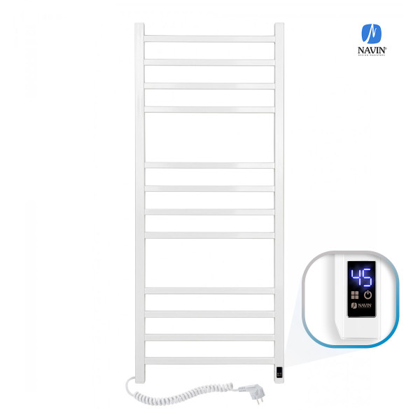 Elektrischer Badheizkörper Navin Loft 500x1200 Sensor weiß mit Timer links