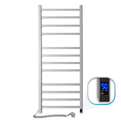 Edelstahl Handtuchheizkörper LOFT 500x1200 links mit Sensor
