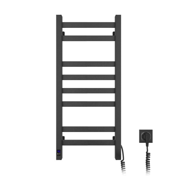 Elektrischer Badheizkörper Navin Avangard 360x800 Sensor, schwarz matt, rechts, Timer