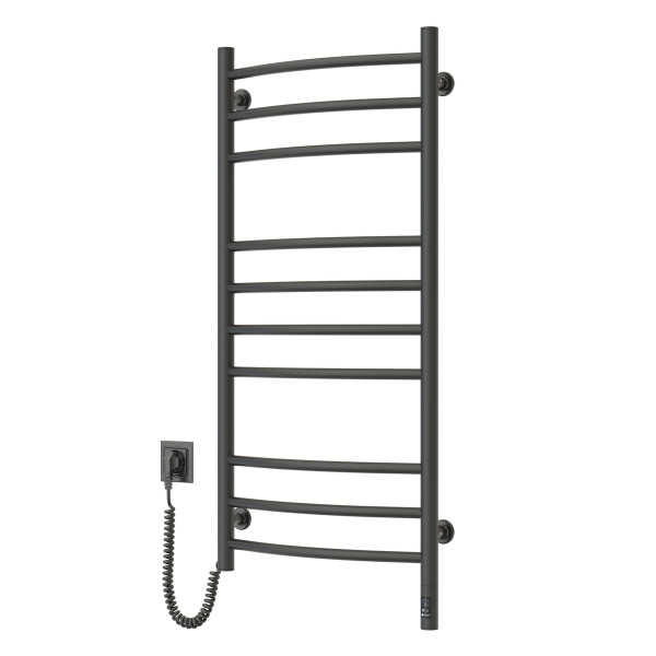 Navin Handtuchheizkörper Camellia 480x1000 Sensor, links, Timer, Schwarz Mora