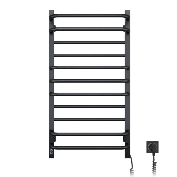 Elektrischer Badheizkörper Navin Grandis 480x800 Sensor, rechts, Timer, Schwarz Mora