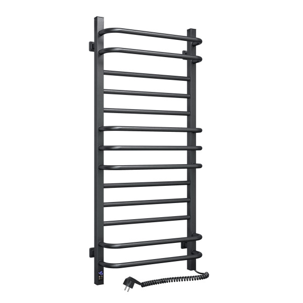 Elektrischer Badheizkörper Navin Grandis 480x1000 Sensor, rechts, Timer, Schwarz Mora