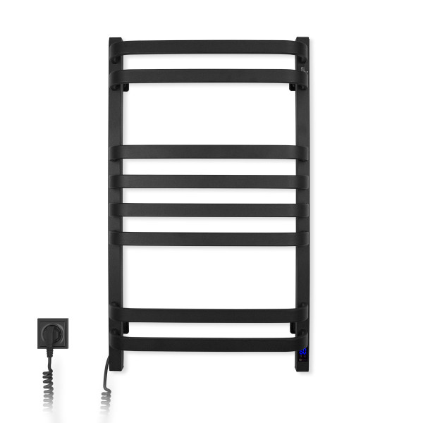 Elektrischer Badheizkörper Navin Stugna 480x800 Sensor links, schwarz mora