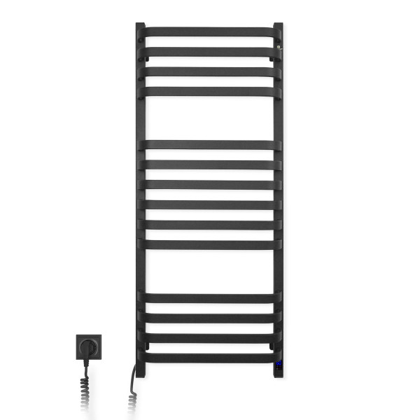 Elektrischer Badheizkörper Navin Stugna 480x1200 Sensor links, schwarze Mora