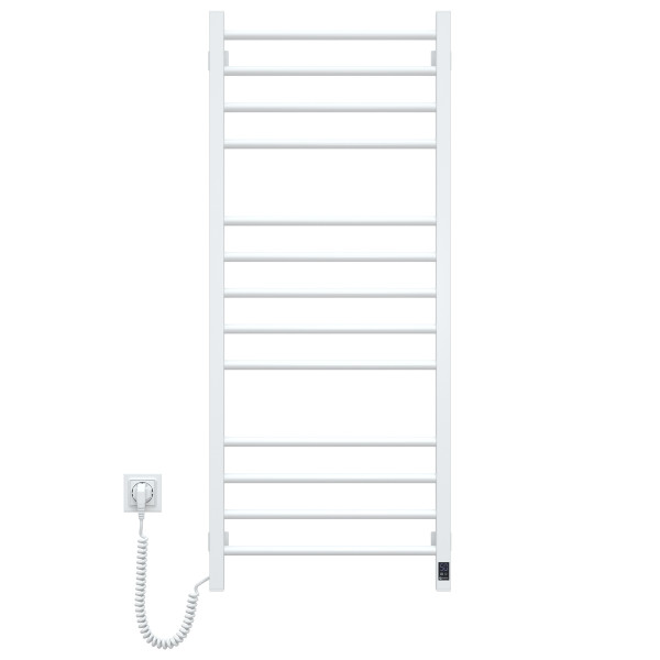 Elektrischer Badheizkörper Classic Quadro Sensor 500x1200, weiß, mit Kabelausgang links