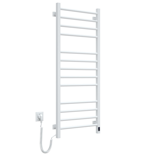 Elektrischer Badheizkörper Classic Quadro Sensor 500x1200, weiß, mit Kabelausgang links
