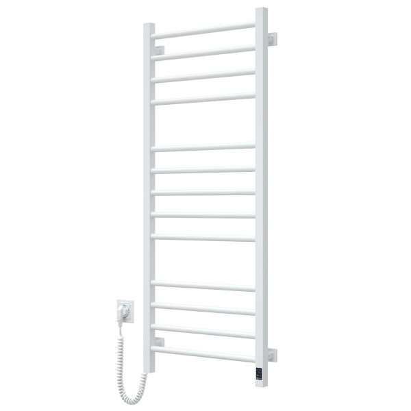 Elektrischer Badheizkörper Classic Quadro Sensor 500x1200, weiß, mit Kabelausgang links
