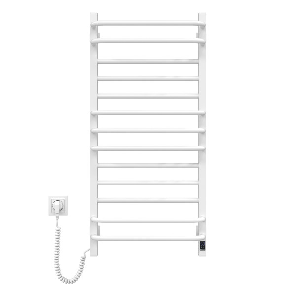 Elektrischer Badheizkörper Navin Grandis 480x1000 Sensor, weiß, mit Kabelausgang links