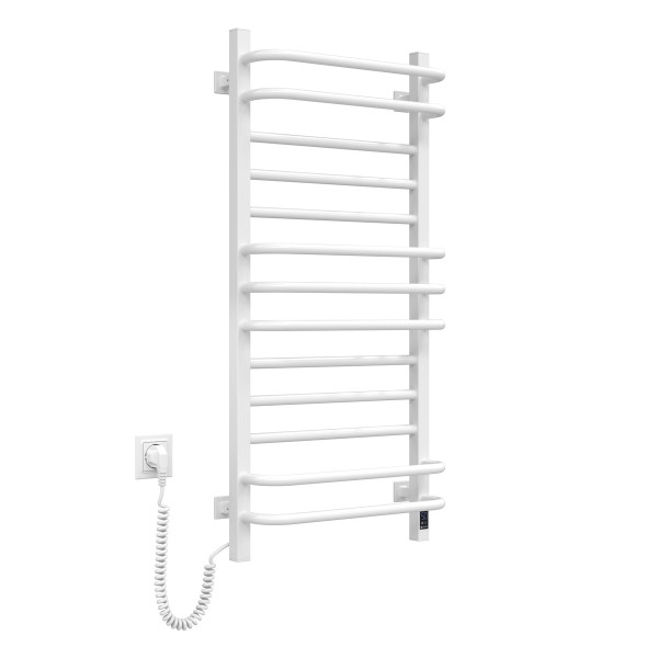Elektrischer Badheizkörper Navin Grandis 480x1000 Sensor, weiß, mit Kabelausgang links