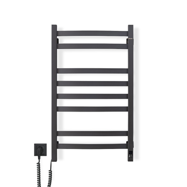 Elektrischer Badheizkörper NAVIN AVALON 480x800 Sensor links, schwarze Mora