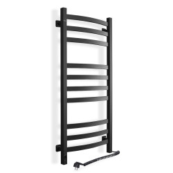 Elektrischer Handtuchheizkörper Navin Avalon 480x1000 Schwarz mit Sensor rechts