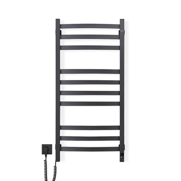 Elektrischer Badheizkörper NAVIN AVALON 480x1000 Sensor links, schwarze Mora