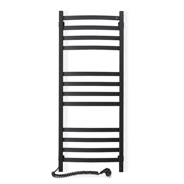 Elektrischer Badheizkörper NAVIN AVALON 480x1200 Sensor links, Schwarz Marmor