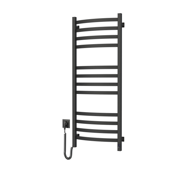 Elektrischer Badheizkörper NAVIN AVALON 480x1200 Sensor links, Schwarz Marmor